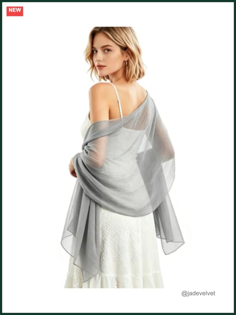 Chiffon Shawl Wrap Lightweight Silky Scarf for Wedding Evening Dress Prom Party